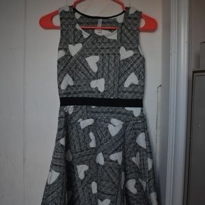 Black and White Heart Dress